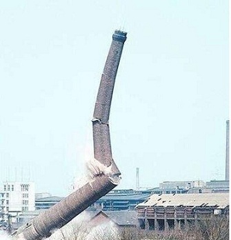 大同煙囪定向拆除