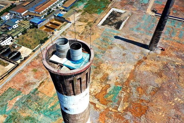 石家莊醴陵煙囪拆除